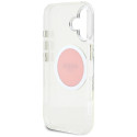 Kryt Guess IML Metal Colored Circle Classic iPhone 16 - růžový