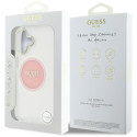 Kryt Guess IML Metal Colored Circle Classic iPhone 16 - růžový