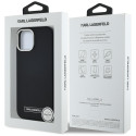 Kryt Karl Lagerfeld FW Metal Plate pro iPhone 15 černý