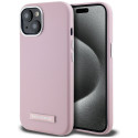 Kryt Karl Lagerfeld FW Metal Plate iPhone 15 - růžový