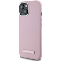 Kryt Karl Lagerfeld FW Metal Plate iPhone 15 - růžový