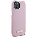 Kryt Karl Lagerfeld FW Metal Plate iPhone 15 - růžový