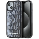 Kryt Karl Lagerfeld LIQUID GLITTER pro iPhone 15 - černý