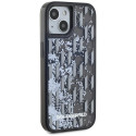 Kryt Karl Lagerfeld LIQUID GLITTER pro iPhone 15 - černý