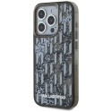 Kryt Karl Lagerfeld LIQUID GLITTER pro iPhone 15 Pro – černý
