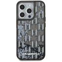 Kryt Karl Lagerfeld LIQUID GLITTER pro iPhone 15 Pro – černý