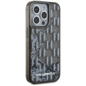 Kryt Karl Lagerfeld LIQUID GLITTER pro iPhone 15 Pro – černý