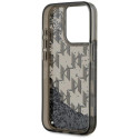 Kryt Karl Lagerfeld LIQUID GLITTER pro iPhone 15 Pro – černý