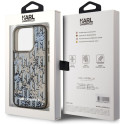 Kryt Karl Lagerfeld LIQUID GLITTER pro iPhone 15 Pro – černý