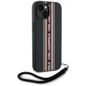 Kryt Karl Lagerfeld Saffiano Athleisure Stripes pro iPhone 15 - červe