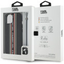Kryt Karl Lagerfeld Saffiano Athleisure Stripes pro iPhone 15 - červe