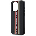 Kryt Karl Lagerfeld Saffiano Athleisure Stripes iPhone 15 Pro - červe