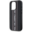 Kryt Karl Lagerfeld Saffiano Athleisure Stripes iPhone 15 Pro - růžo