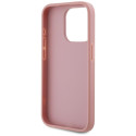 Kryt Karl Lagerfeld WRINKLED METAL SIGNATURE iPhone 15 Pro - růžový