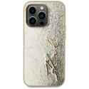 Kryt Karl Lagerfeld WRINKLED METAL Signature iPhone 15 Pro - zlatý