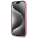 Kryt Karl Lagerfeld WRINKLED METAL SIGNATURE iPhone 15 - růžová