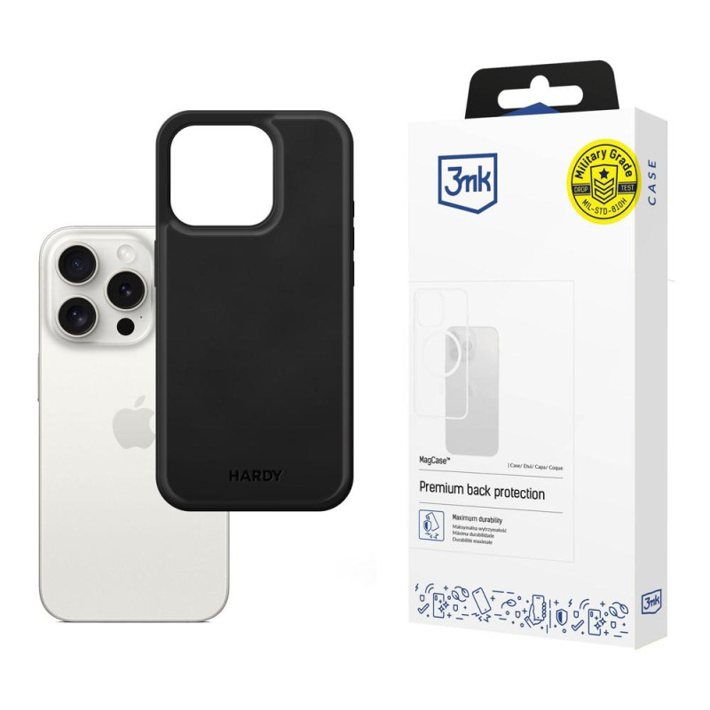 Kryt 3mk HARDY pro iPhone 15 Pro - černý