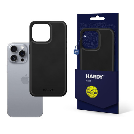 3mk HARDY Apple Silky Leather MagCase iPhone 16 Pro Max – černý