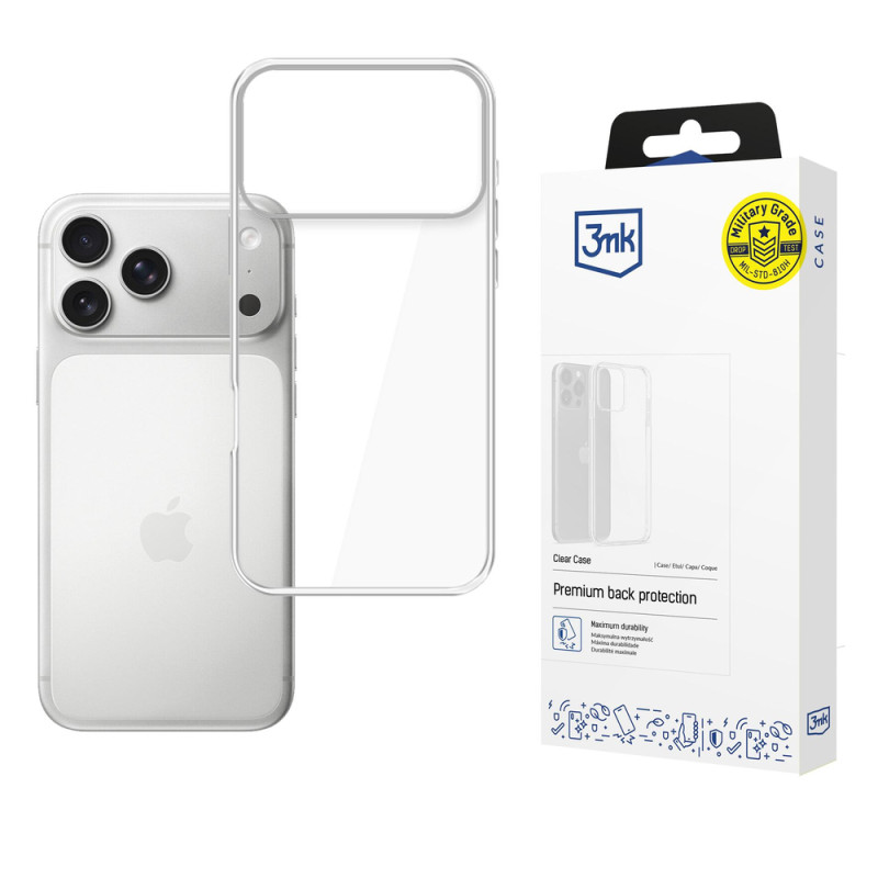 Kryt 3mk CLEAR CASE pro iPhone 17 Pro Max - transparent