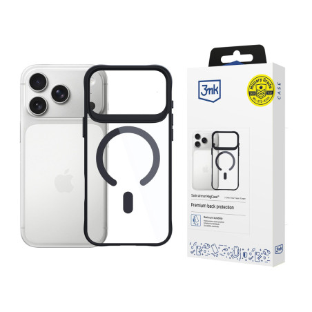 3mk SATIN ARMOR MagCase kryt pro iPhone 17 Pro – transparent black