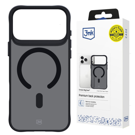 Kryt 3mk Smoke MagCase iPhone 17 Pro - černá