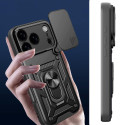 Kryt Hurtel Hybrid Armor Camshield iPhone 17 Pro Max černá