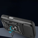 Kryt Hurtel Hybrid Armor Camshield iPhone 17 Pro Max černá