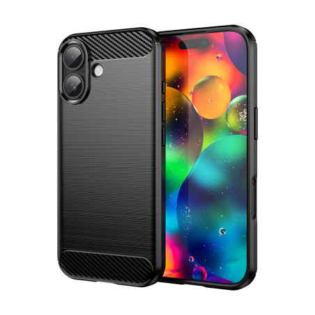 Kryt Hurtel Carbon Case pro iPhone 17 - černý