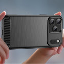 Kryt Hurtel Carbon Case iPhone 17 Pro – černý