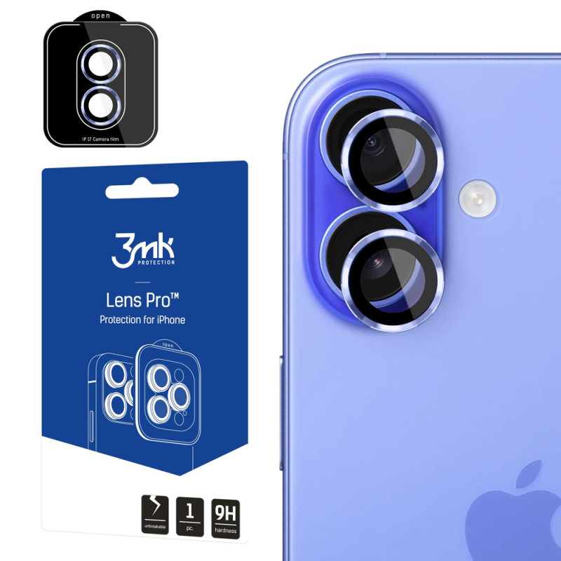 Ochranné sklo 3mk LENS PROTECTION PRO pro iPhone 17 - modré