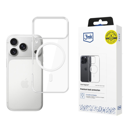 Kryt 3mk Clear MagCase iPhone 17 Pro – transparentní