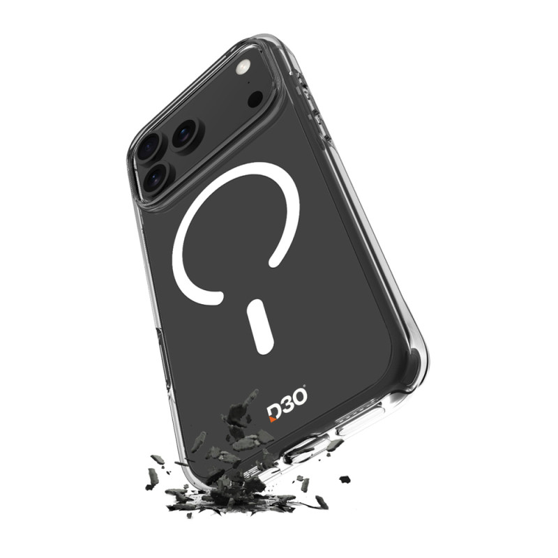 Kryt Puro IMPACT CLEAR D3O TPU+PC pro iPhone 17 Pro Max - transparentní