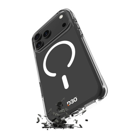 Kryt Puro Impact Clear D3O pro iPhone 17 Pro Max – transparentní