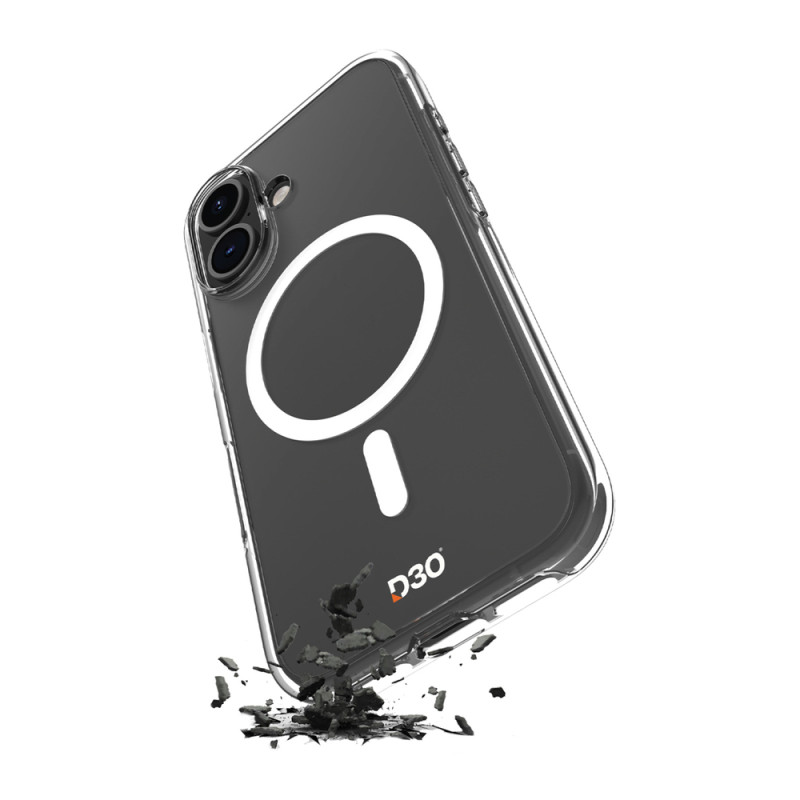 Kryt Puro IMPACT CLEAR D3O TPU+PC pro iPhone 17 - transparentní