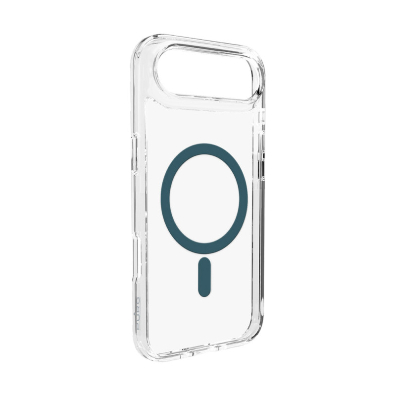 Kryt Puro LITE MAG pro iPhone 17 Air - transparentní s tyrkysovým kroužkem