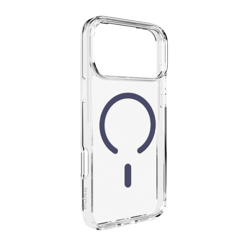 Kryt Puro Lite Mag pro iPhone 17 Pro - transparentní modrý kroužek