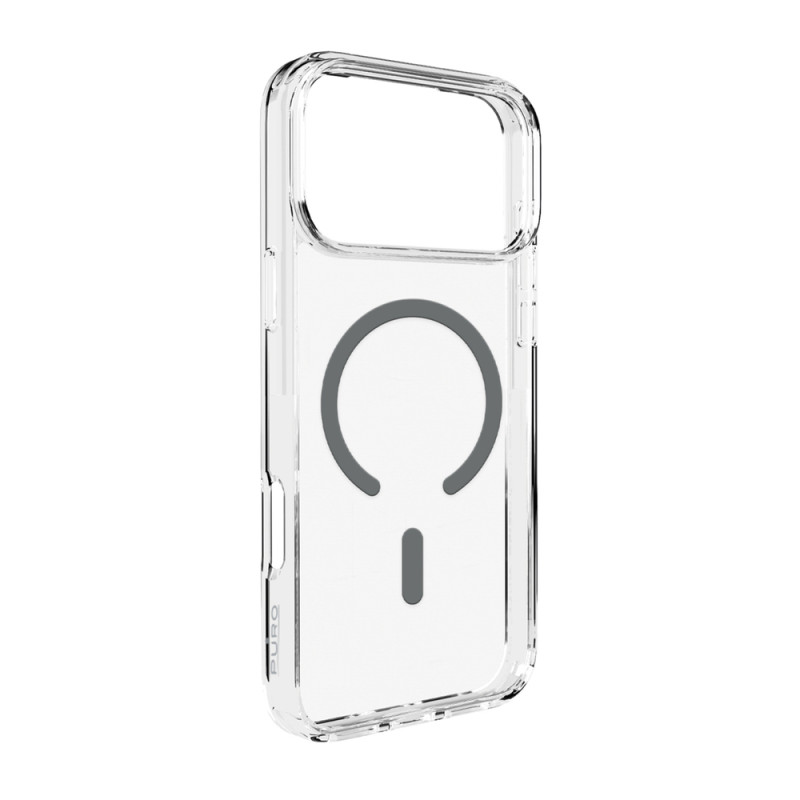 Kryt Puro LITE MAG pro iPhone 17 Pro - transparentní s šedým kroužkem