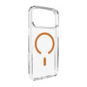 Kryt Puro Lite Mag pro iPhone 17 Pro – transparentní s oranžovým