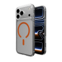 Kryt Puro Lite Mag pro iPhone 17 Pro – transparentní s oranžovým