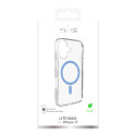 Kryt Puro Lite Mag pro iPhone 17 – transparentní s modrým kroužke