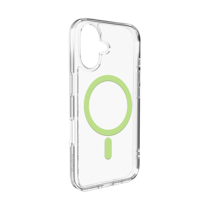 Kryt Puro Puro Lite Mag pro iPhone 17 - transparentní se zeleným kroužkem