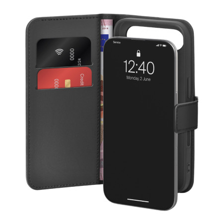Kryt Puro Wallet Stand pro iPhone 17 Air – černý