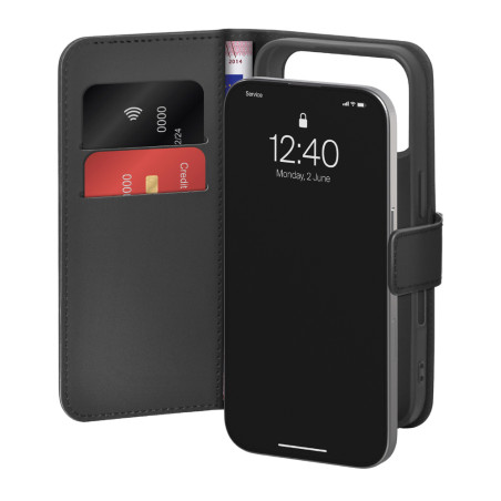Puro Wallet Stand pouzdro iPhone 17 Pro Max černé