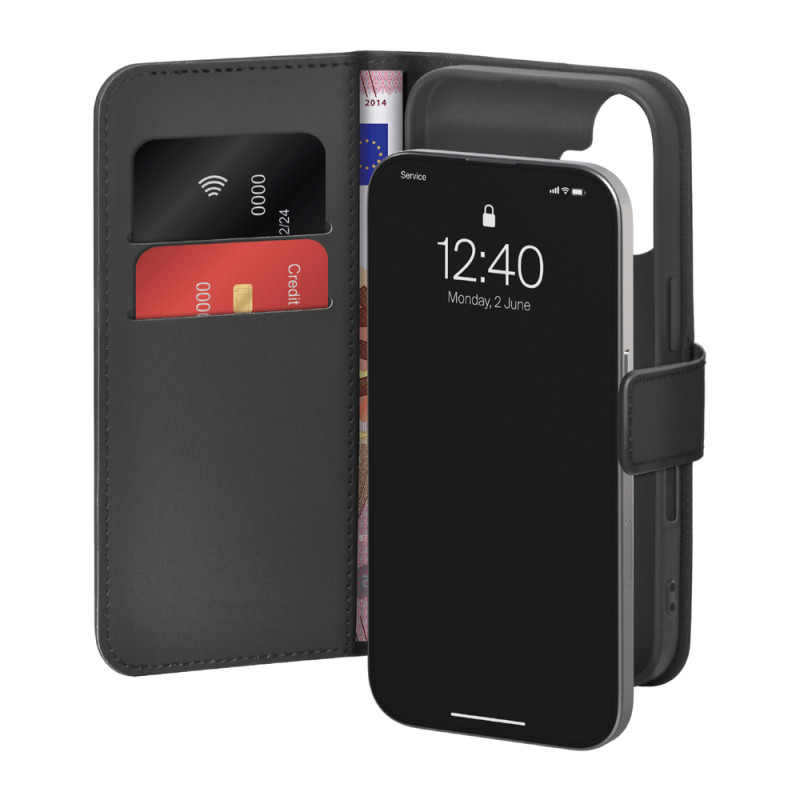 Kryt Puro Wallet Stand pro iPhone 17 - černá