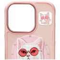 Kryt Nimmy COOL CAT pro iPhone 16 Pro - růžová