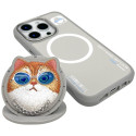 Kryt Nimmy COOL CAT MagSafe pro iPhone 16 Pro – šedá