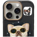 Kryt Nimmy Glasses Cool Dog MagSafe iPhone 16 Pro – černý