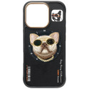 Kryt Nimmy Glasses Cool Dog MagSafe iPhone 16 Pro – černý