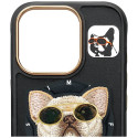 Kryt Nimmy Glasses Cool Dog MagSafe iPhone 16 Pro – černý