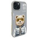 Kryt Nimmy Cool&amp;Cute 2.0 Bear iPhone 15 - šedá
